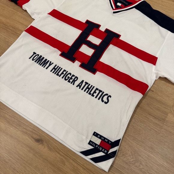 Rare Vintage 90s Tommy Hilfiger Hockey Jersey (Medium) - Picture 6 of 15